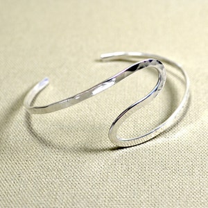 sterling silver upper arm cuff or wrist cuff