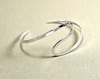 sterling silver upper arm cuff or wrist cuff