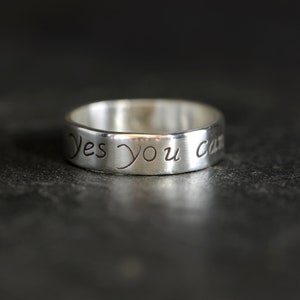 Yes You Can Inspiration Ring in Sterling Silver for those times when “no” just won’t cut it