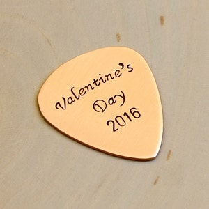 Valentine&#39;s Day 2016 Copper Guitar Pick for Rocking Out the Love - GP201