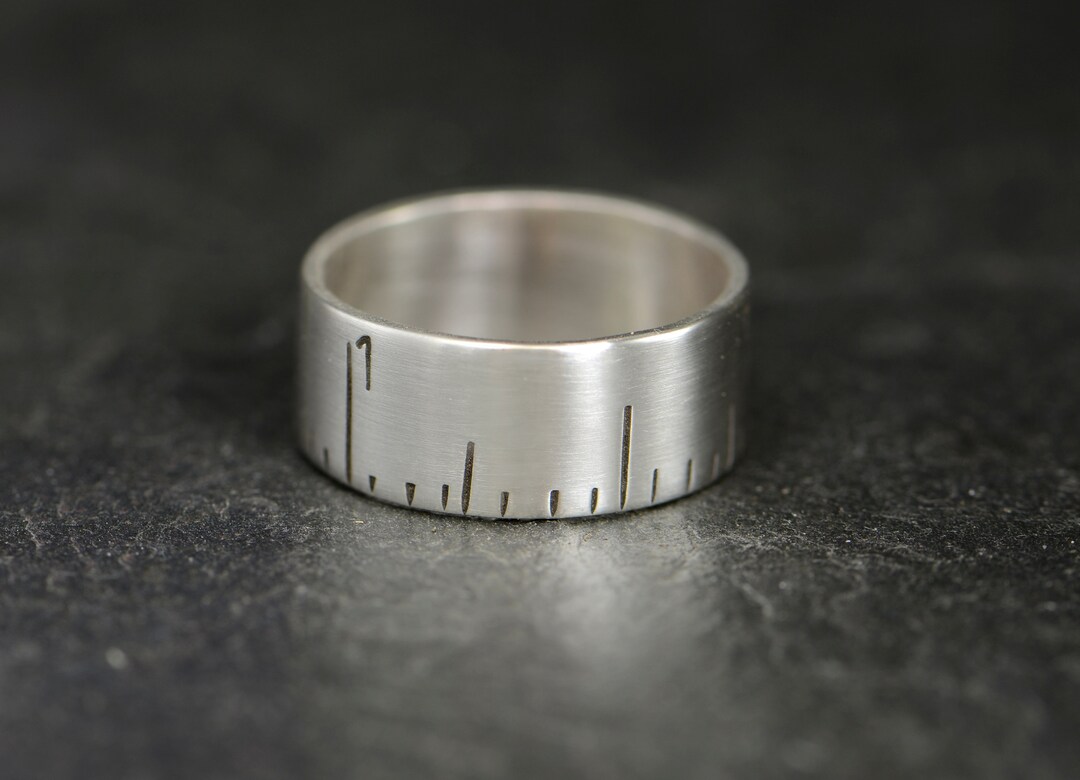 Ruler Ring in Sterling Silver – Measuring Stick Fitted Ring - Etsy