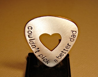 Bronze guitar pick for dad - perfect playable gift for dad