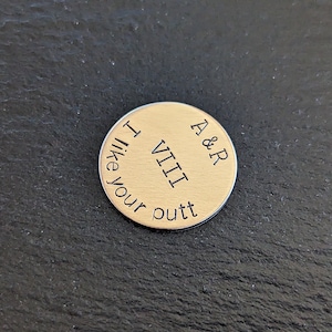 Bronze golf ball marker for 8th or 19th anniversary - custom bronze anniversary gift