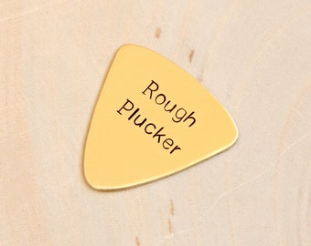 Rough Plucker Handmade Triangular Bronze Guitar Pick - Bass Guitar Pick - GP545