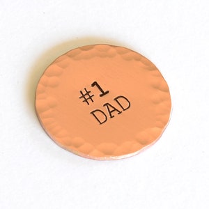 Number One Dad Copper Golf Ball Marker - GBM11201812