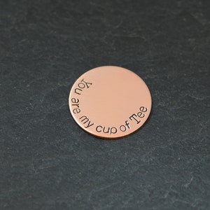 Copper golf ball marker - you are my cup of tee - funny golf gift