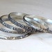 Sterling Silver Stackable Bangle Set Featuring Floral Patterns and ...