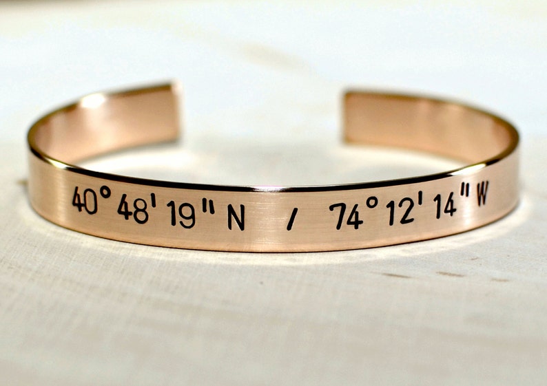 bronze cuff bracelet personalized bronze anniversary graduation birthdays and more 8th anniversary 19th anniversary gift image 3