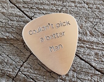 bronze guitar pick for your man - playable