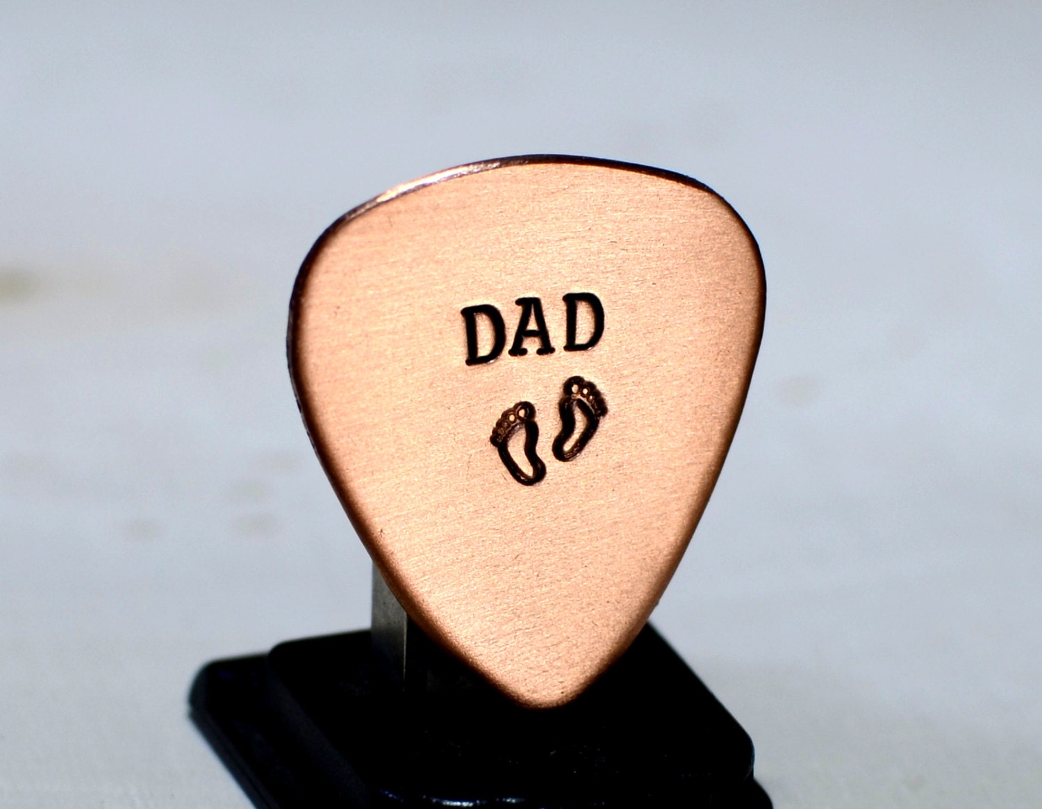 Copper Guitar Pick for a Dad to Be or Fathers Day Stamped With Etsy