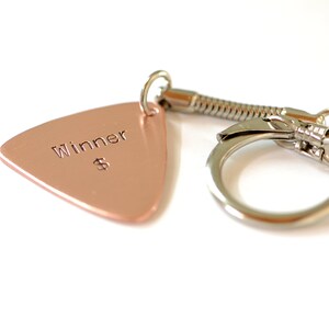 Copper lottery ticket scratcher with hand stamped Winner - handmade - key chain