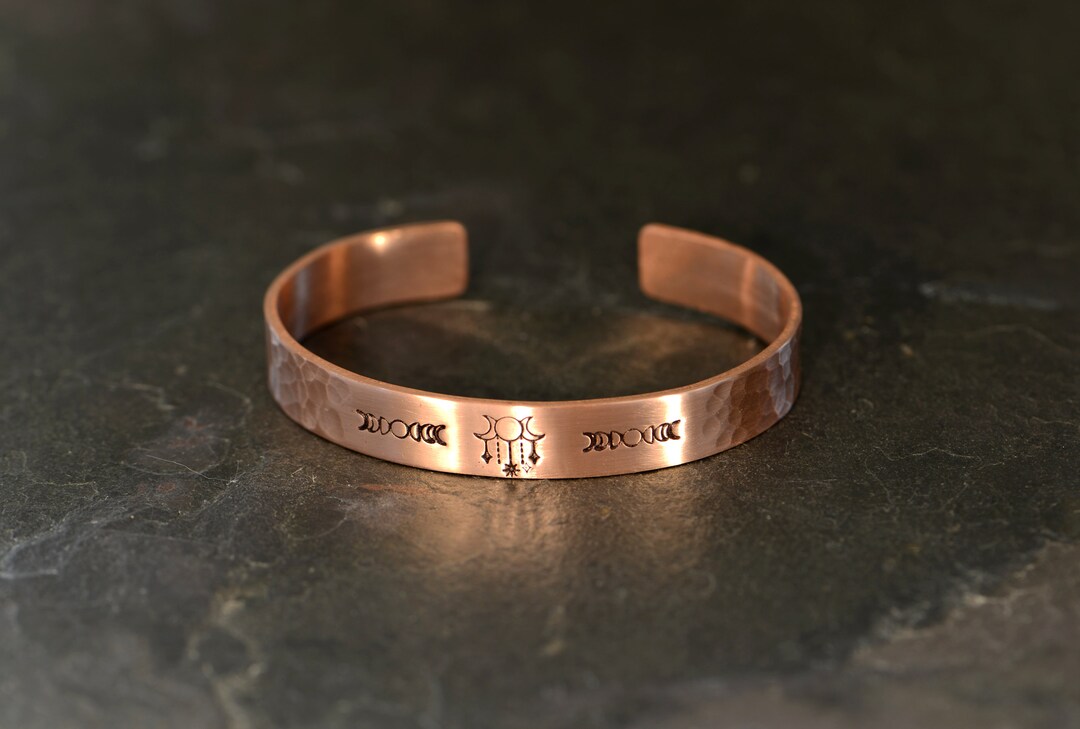 •MOON PHASES• bronze cuff bracelet