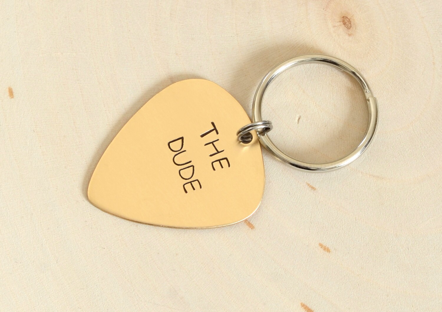 Personalized Bronze Guitar Pick Keychain Custom Stamped and Etsy