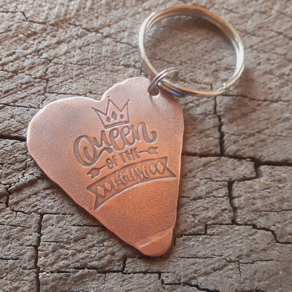 Copper heart keyring for mom - mother's day gift - Queen of the house - gift for mom