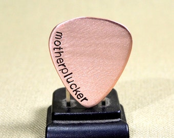 Copper motherplucker guitar pick for one plucking amazing guitarist - GP713