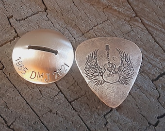 Bronze memorial guitar pick with stand - grief gift - memorial gift - sympathy gift - so sorry for your loss