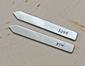 Custom love you collar stays in aluminum for personalized gifts - CS713