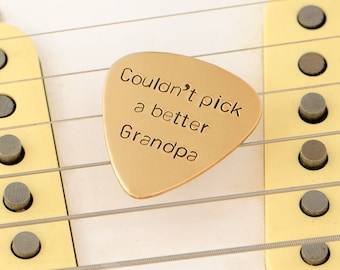 Couldn’t Pick a better Grandpa Guitar Pick in Bronze