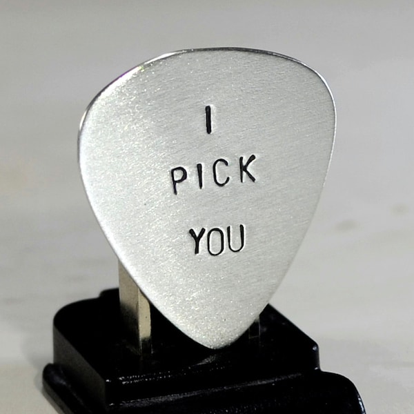 Sterling silver guitar pick with I pick - 925 GP887 - Original Creator