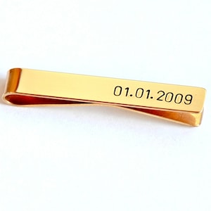 Personalized Bronze Tie Clip for the 8th Anniversary or Custom Fashion Statements - Tie Bar TC239