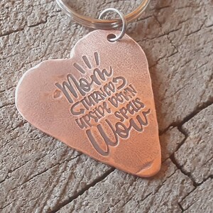 Copper heart keychain for mom - mothers day gift - gift for mom - heart shaped keychain