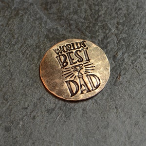 bronze golf ball marker &quot;worlds best dad&quot; - NiciArt - Father&#39;s Day gift - Birthday - for dad - Limited Edition