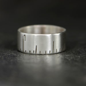 Ruler Ring in Sterling Silver – Measuring Stick Fitted Ring - Etsy