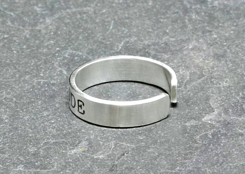 Sterling silver men's toe ring with I'm the dude Solid 925 TR436 image 5