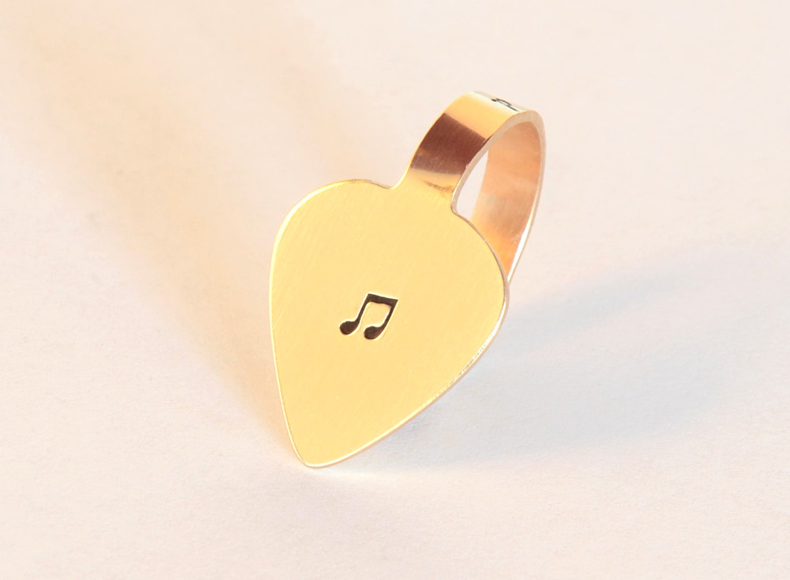 Bronze Thumb Pick with Music Note or Personalized Finger Pick Etsy