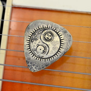 Yin Yang Sun and Moon Bronze Guitar Pick