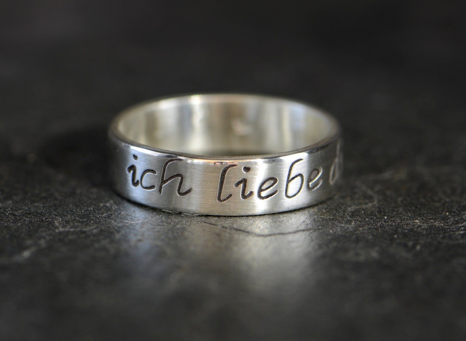 Ich Liebe Dich Sterling Silver Ring – 925 “I love you” in German Ring