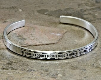 Modern Sterling Silver Cuff Bracelet Tribal Inspiration