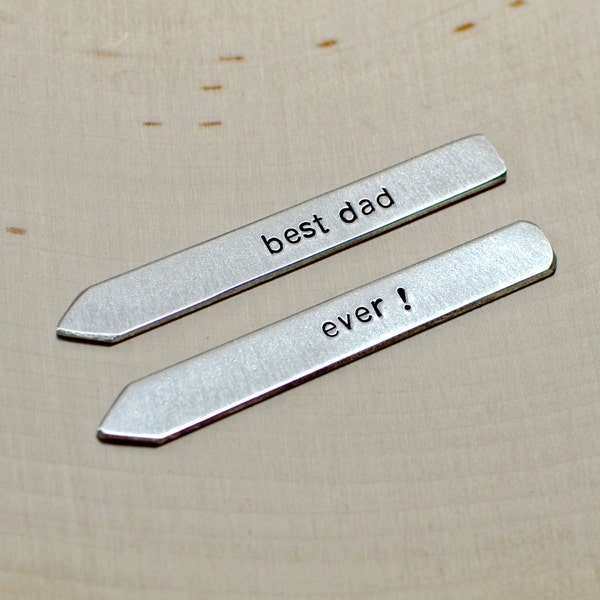 Collar stays for dad - silver or aluminum collar stays