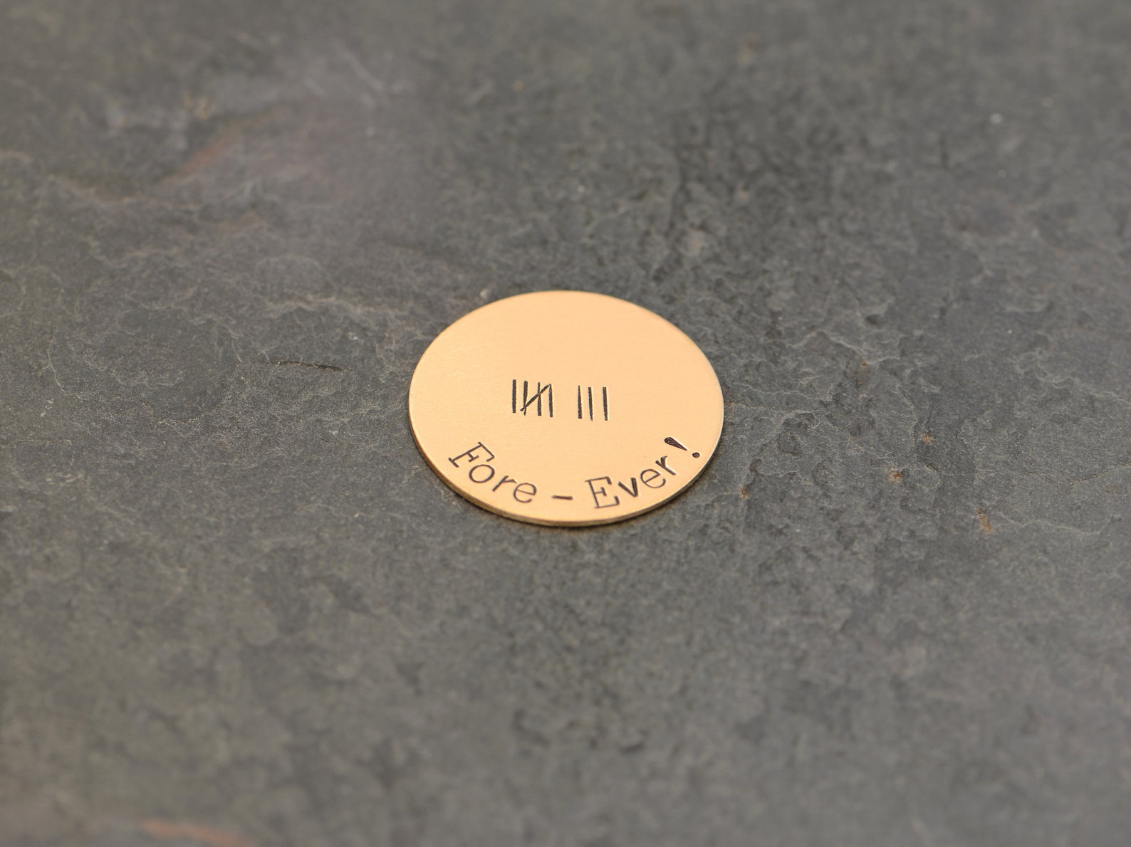 ForeEver Bronze Golf Ball Marker with Tally Marks for Etsy