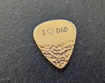 Father's Day Bronze Guitar Pick - playable bronze guitar pick