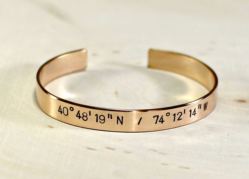 bronze cuff bracelet personalized bronze anniversary graduation birthdays and more 8th anniversary 19th anniversary gift image 4