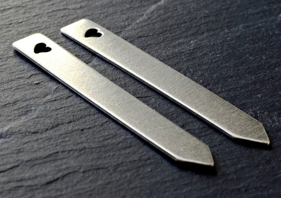 Custom heart collar stays in sterling silver for you to personalize - Solid 925 CS716