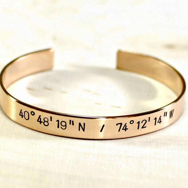 bronze cuff bracelet personalized  - bronze anniversary - graduation - birthdays and more - 8th anniversary - 19th anniversary gift