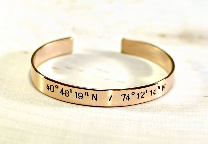 bronze cuff bracelet personalized bronze anniversary graduation birthdays and more 8th anniversary 19th anniversary gift image 1