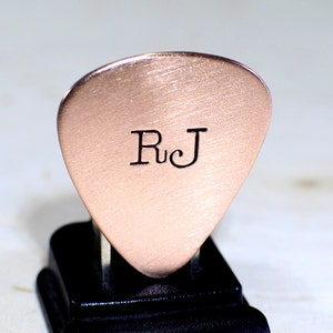 Personalized Copper Guitar Pick with Initials or Custom Monograms GP382 image 4