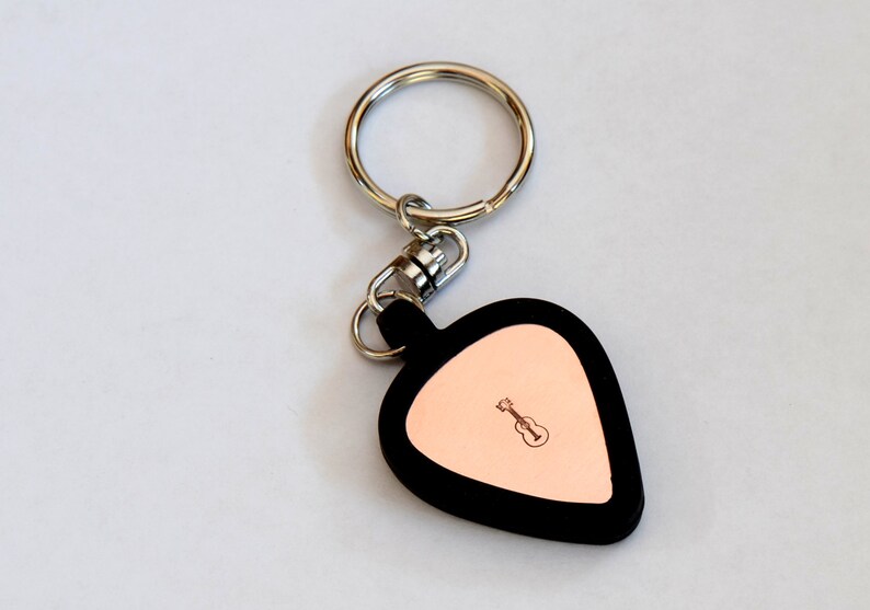 Guitar Pick Holder Keychain with Personalized Metal Guitar Etsy