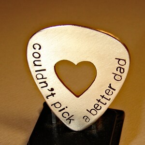 bronze guitar pick for dad - fathers day - handmade and playable