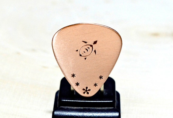 Copper Guitar Pick With Sea Turtle Stamp GP404 Etsy