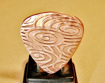 Copper guitar pick for swirling waves of sound - GP690