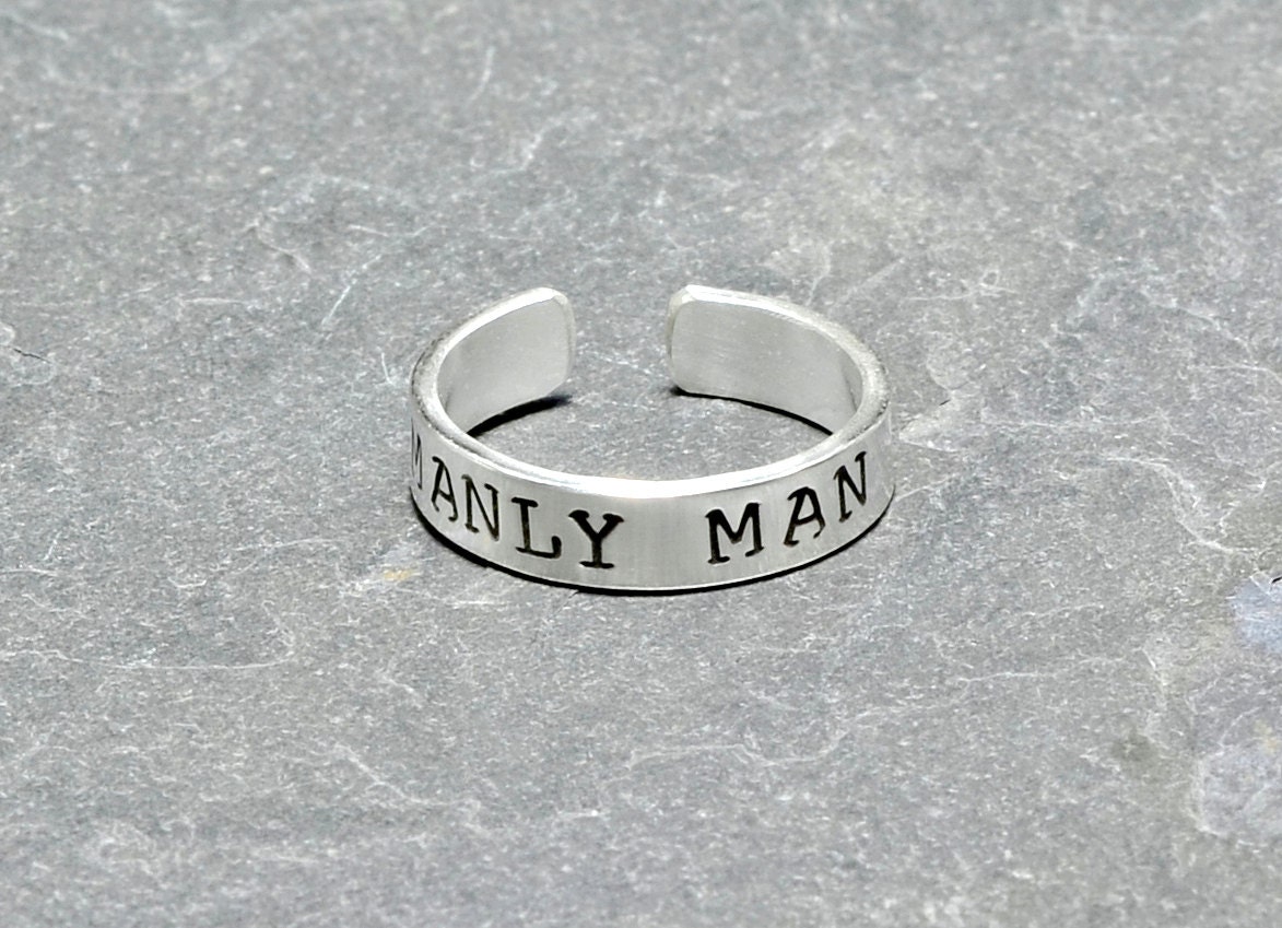 Sterling silver Men's Toe Ring for a Touch Manly Man Etsy