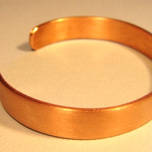 Copper Cuff Bracelet with Brushed Finish with Custom Engraving on Inside BR242 image 2
