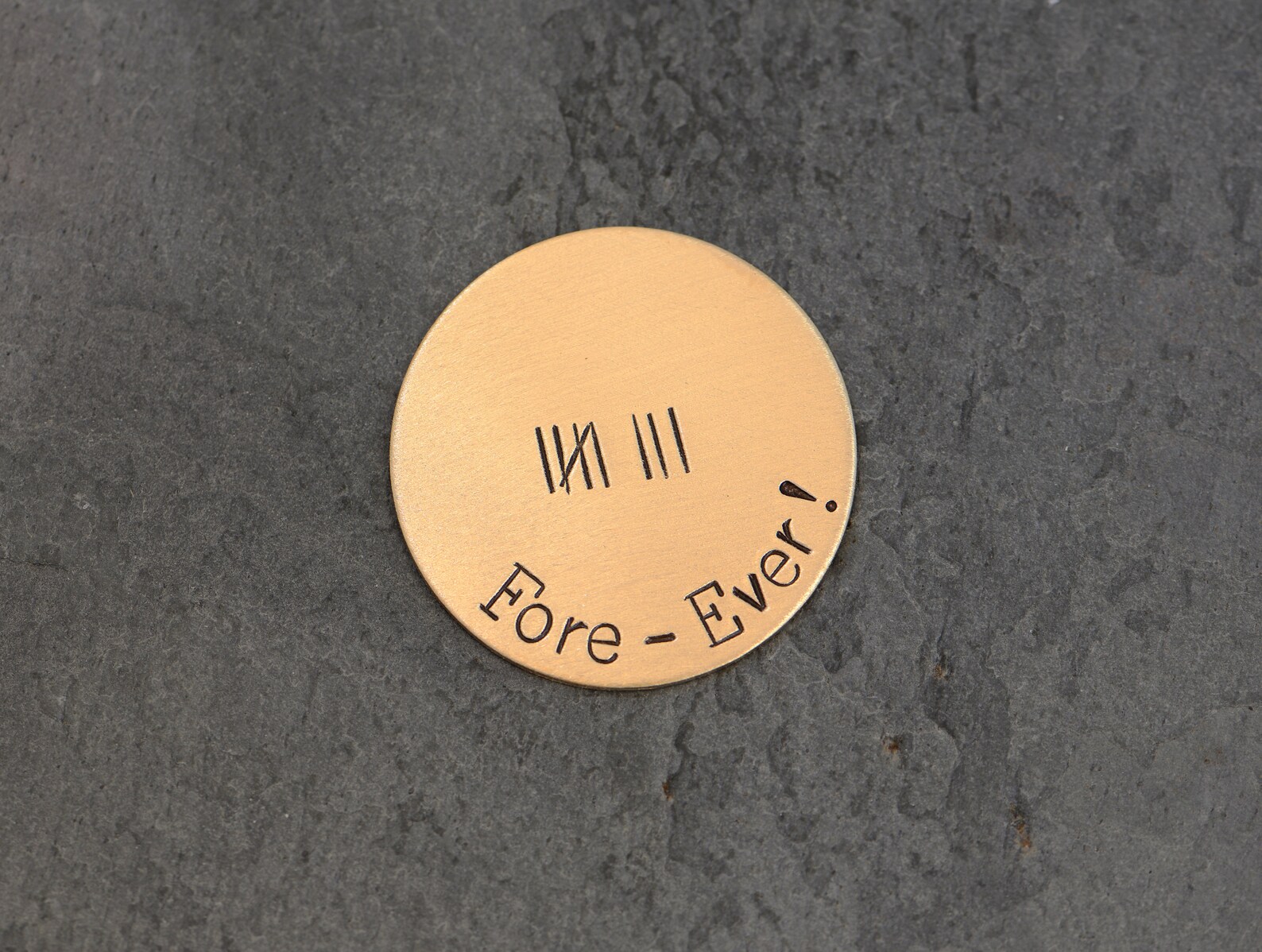 ForeEver Bronze Golf Ball Marker with Tally Marks for Etsy