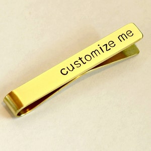 Personalized Brass Tie Clip for Custom Engraving and Stamping - TC712