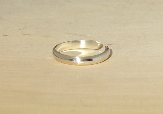 925 2.5 MM Band Verstelbare Teen Ring Sterling Zilver Sieraden Lichaamssieraden Teenringen 