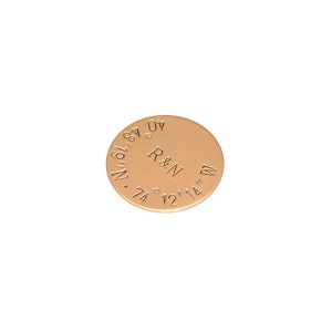 custom bronze golf ball marker - custom initials and gps location - bronze anniversary - 8th or 19th anniversary gift